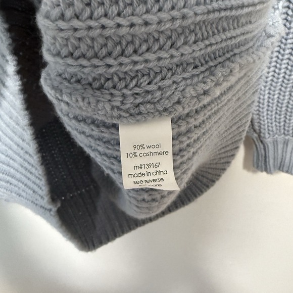 27 Miles Wool Cashmere Blue Knit Turtleneck Sweater Dress Size Small - Picture 3 of 6